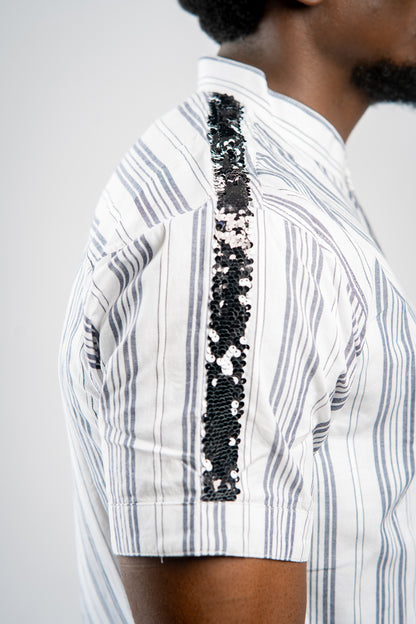 Luxe Men Sequence Set-Stripes